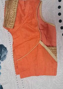 🪞Vintage Orange Saree with Blouse