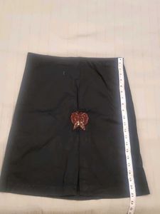 Elegant Black Skirt with Embellishment