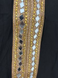 Elegant Black Kurta with Golden Embellishments