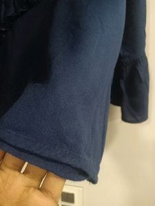 Dark Blue Colour Crop Top