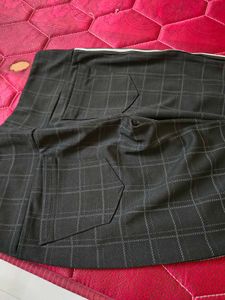 Classic Plaid Pants with Stripe Detail