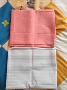 Siyaram's Elegant Peach & Striped Shirt Material