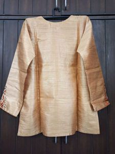 Embroidered Silk Kurta