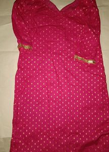 Pink Heavy Work Chudidar