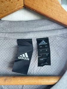 Adidas Men's Grey Long Sleeve T-Shirt