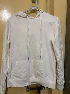 White Hoodie with floral print
