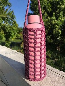 Handmade Crochet Flower bottle holder