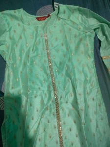 Elegant Mint Green Kurta Set with Dupatta