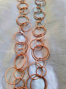 Chic Copper Interlocking Circle Necklace