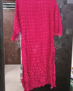 Pink Printed Kurta