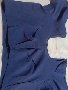 Solid Blue Ethnic Blouse