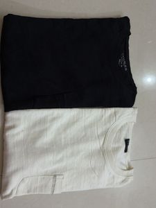black n cream t shirt