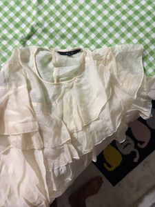 Chic Ruffled Sheer Top