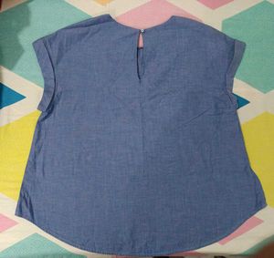 Blue Denim Tunic Top