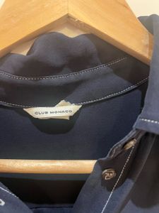 Navy Blue Long Sleeve Button-Up Shirt
