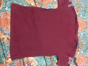 Maroon Graphic Print T-Shirt