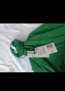 Zara Green Turtleneck Sweater