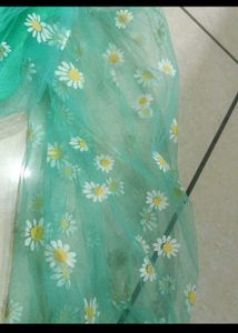 Sheer Floral Off-Shoulder Crop Top