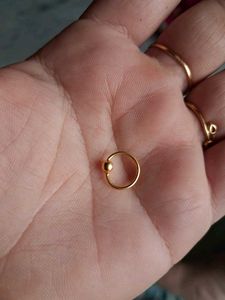 Gold Nose Pin with Ball