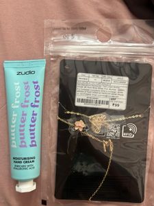 Gold Plated Letter M Necklace n hand cream combo