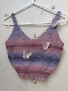 Cute Butterfly Ombre Knit Cami