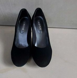 Classic Black Suede Heels