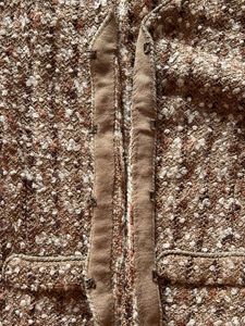 Brown Textured Knit Jacket