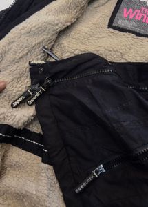 Superdry Black Lined Parka Jacket