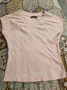 Zudio Ribbed Pink Top