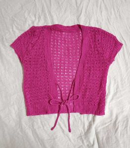Knitted Cropped Shrug
