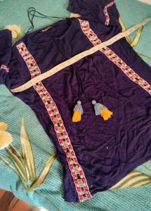 Stylish Navy Blue Tunic Top