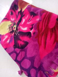 Floral Print Fleece Fabric Pieces Super Soft Stole