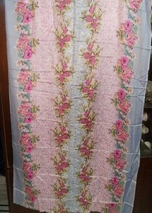 Pink Floral Print Dress Material
