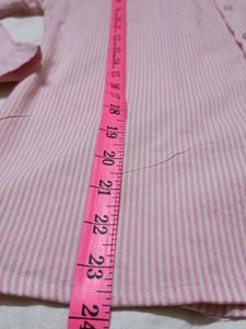Pink Stripped Knotted shirt