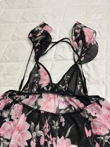 Chic Floral Babydoll Nightdress