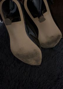 Chic Black Patent Bow Heels