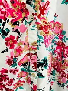 Floral Print Button-Down Top