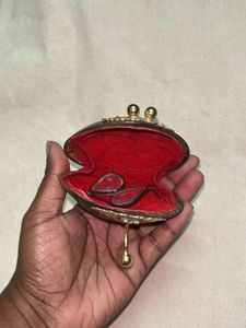 Unique Coconut Shell Clutch Bag with earnings