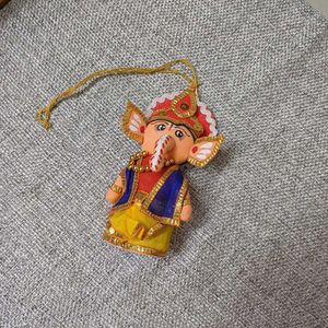 Cute Bal Ganesha Handmade Plush Cloth Car Hanging