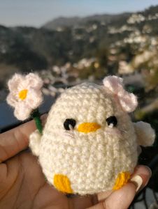 Crochet Chick with Flower