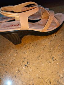 Stylish Nude Wedge Sandals