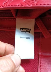 Chic Red Crossbody Bag with Charm