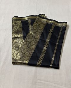 Black &amp; Gold Silk Saree