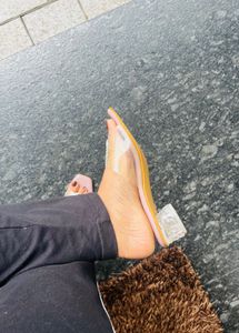 Sparkly Embellished Open Toe Heels party wear heel