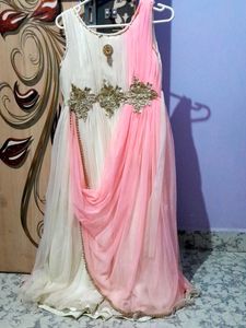 Girls Pink and White Dress