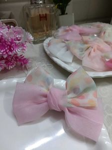 Polka Dot Hair Bow Clips - (Set of 5 piar)