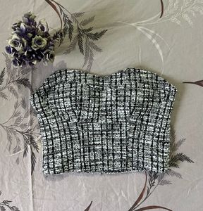 Chic Tweed Corset Top