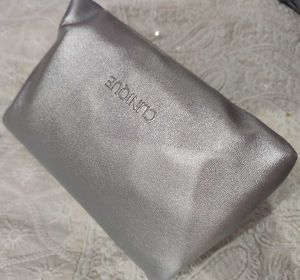 Clinique Silver Fold Over Pouch