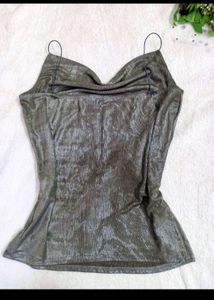 Silver Metallic Cami Top