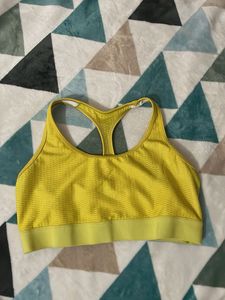 H&amp;M sports Bright Yellow Athletic  Bra